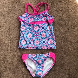 Girls ruffle top tankini